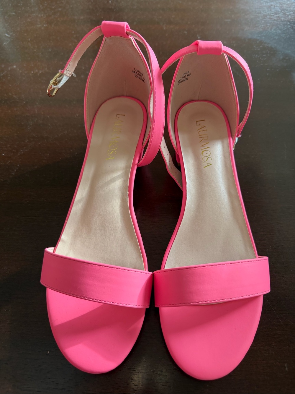 Pink Ankle-Strap Women's Sandals Size 6